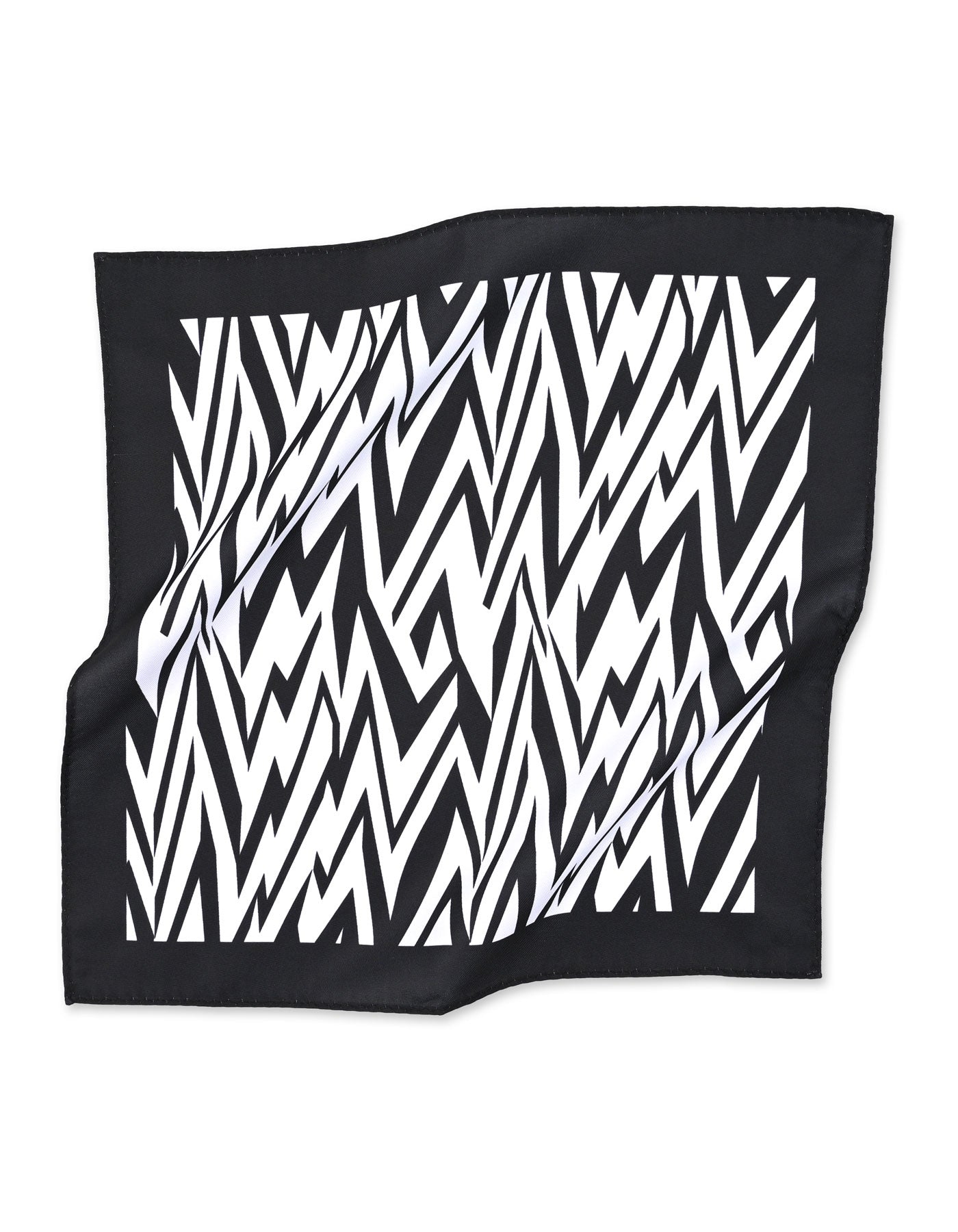 Black Geometric Pocket Square