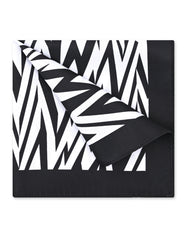 Black Geometric Pocket Square
