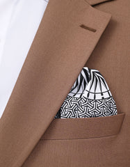 Black Geometric Pocket Square