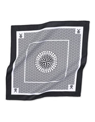 Black Geometric Pocket Square