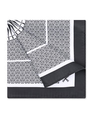 Black Geometric Pocket Square