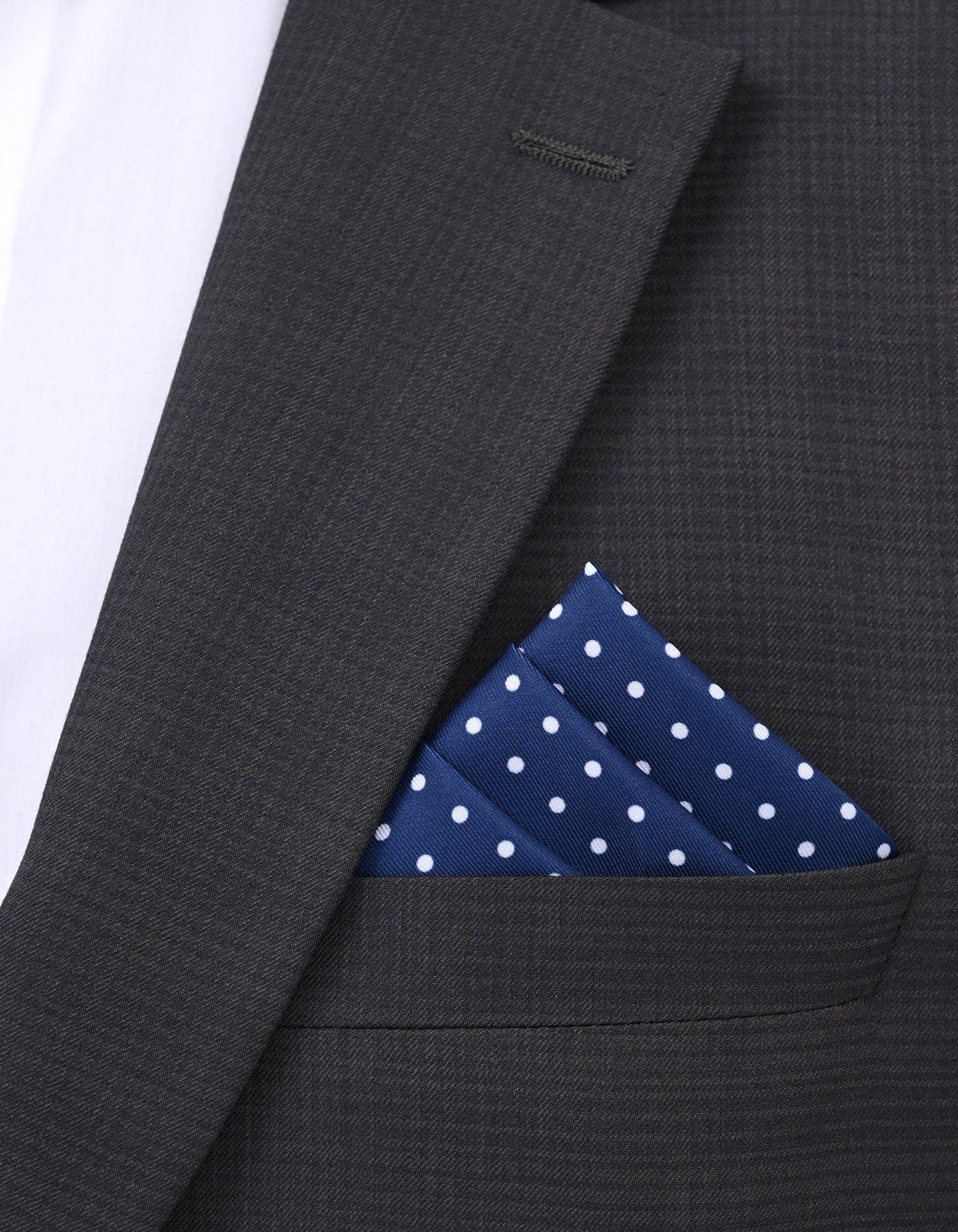 Royal Blue Dotted Pocket Square
