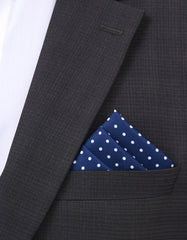 Royal Blue Dotted Pocket Square