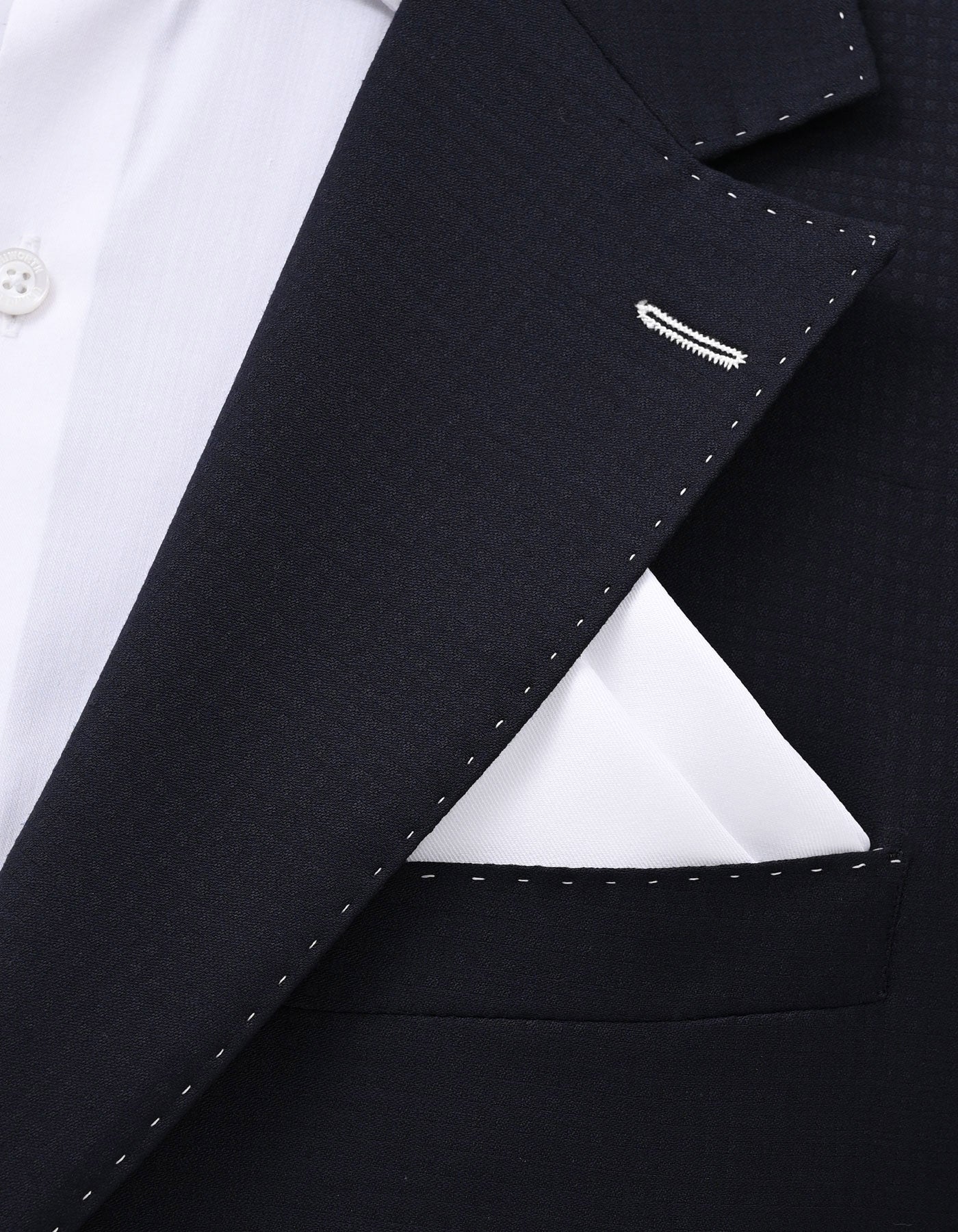 White Plain Pocket Square