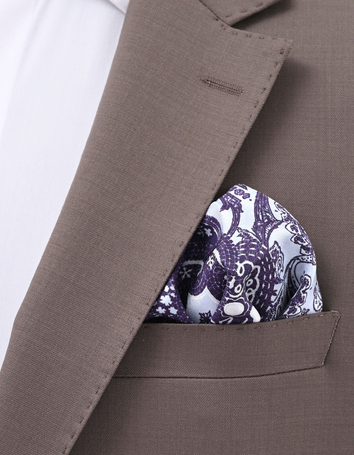 Indigo Paisley Pocket Square