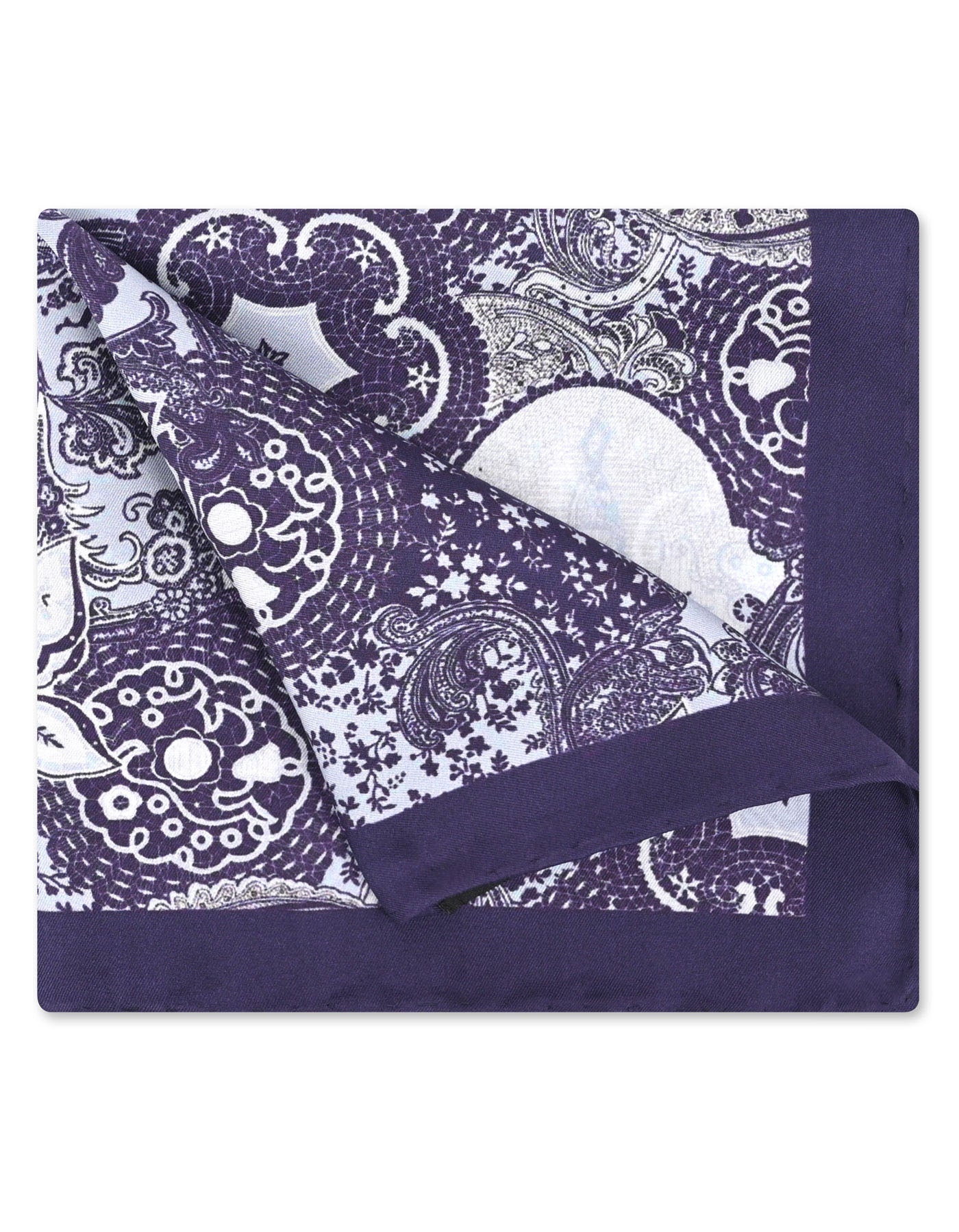 Indigo Paisley Pocket Square