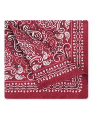 Maroon Paisley Pocket Square