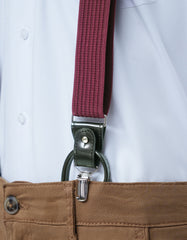 Burgundy Y-Back Suspenders