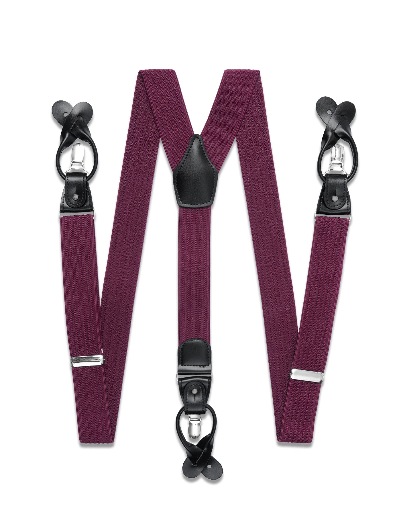 Burgundy Y-Back Suspenders
