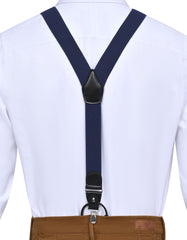 Navy Y-back Suspenders