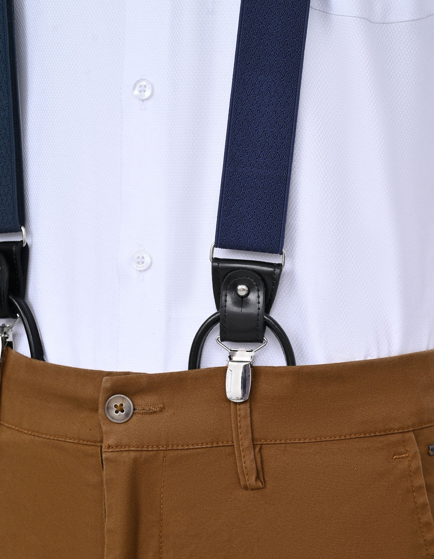 Navy Y-back Suspenders