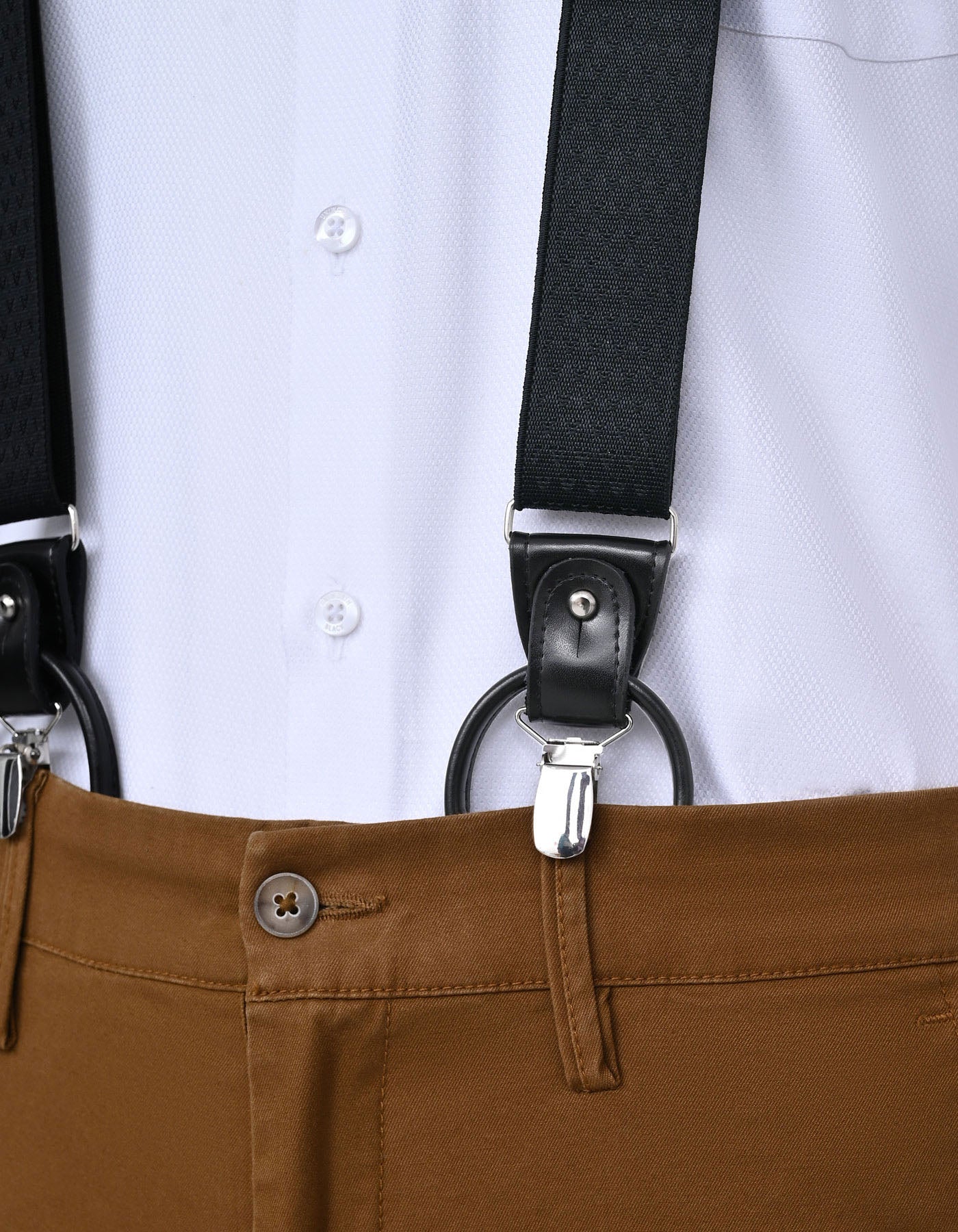 Black Y-back Suspenders