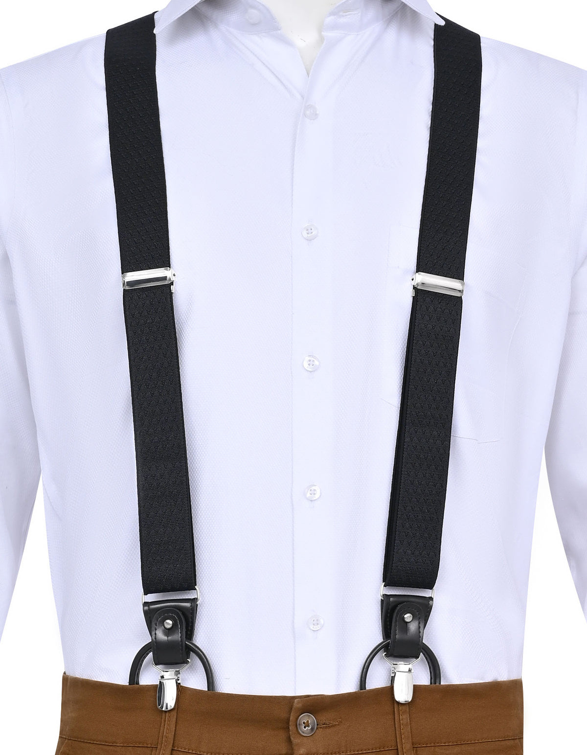 Black Y-back Suspenders