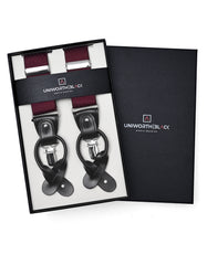 Maroon Y-Back Suspenders