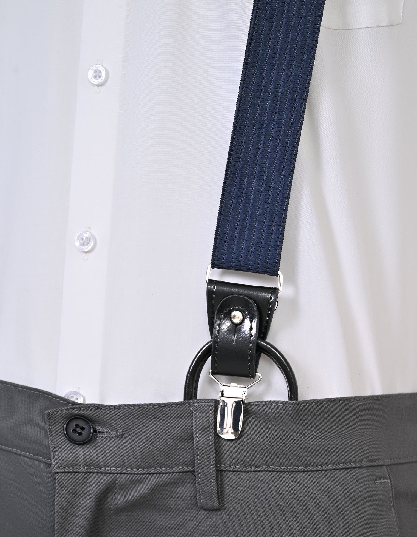Navy Self Y-Back Suspenders