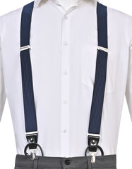 Navy Self Y-Back Suspenders