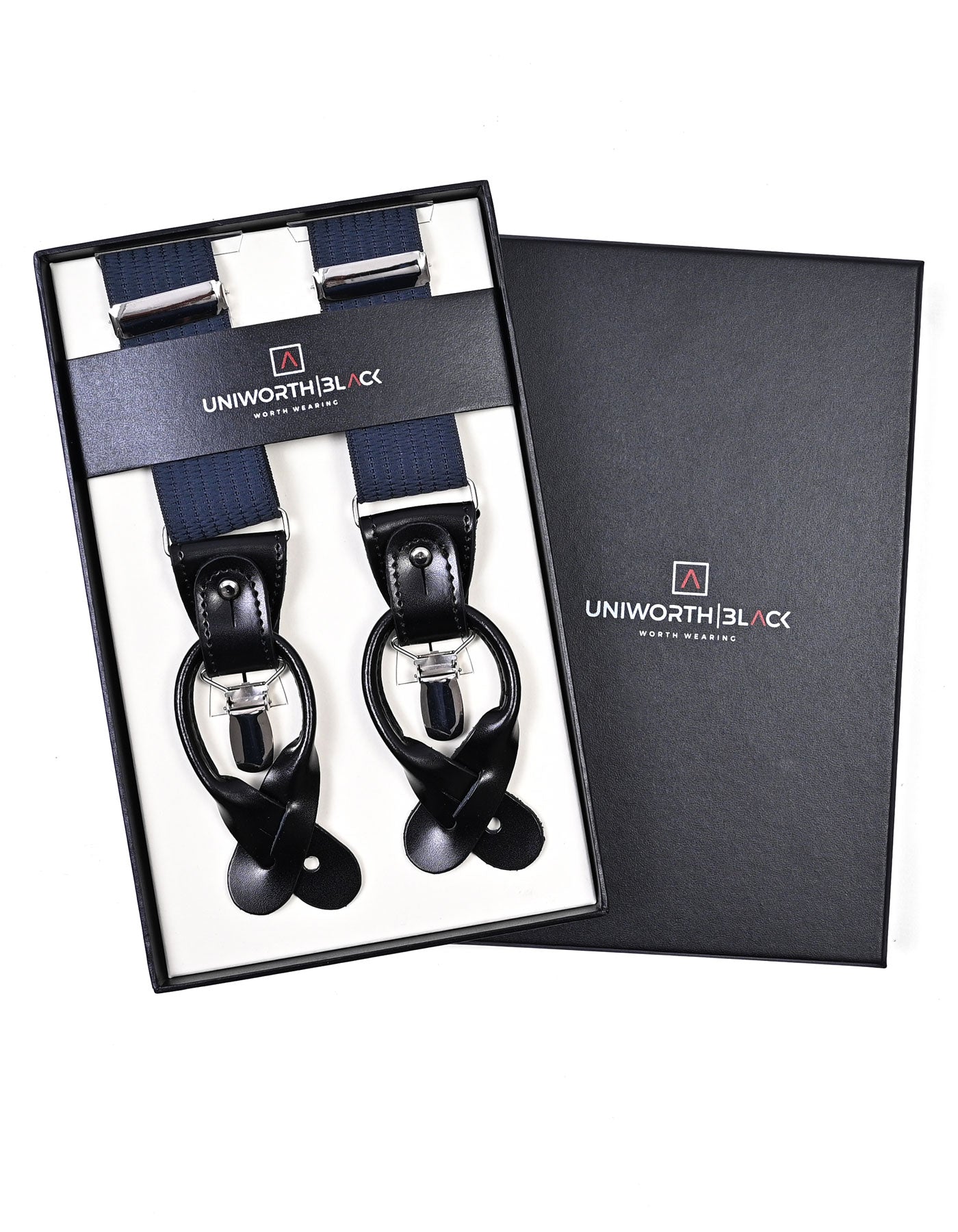 Navy Self Y-Back Suspenders