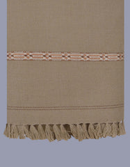 Brown Plain Wool Blend Men Shawl