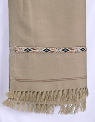 D Brown Plain Wool Blend Men Shawl