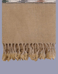 Brown Plain 100% Wool Men Shawl