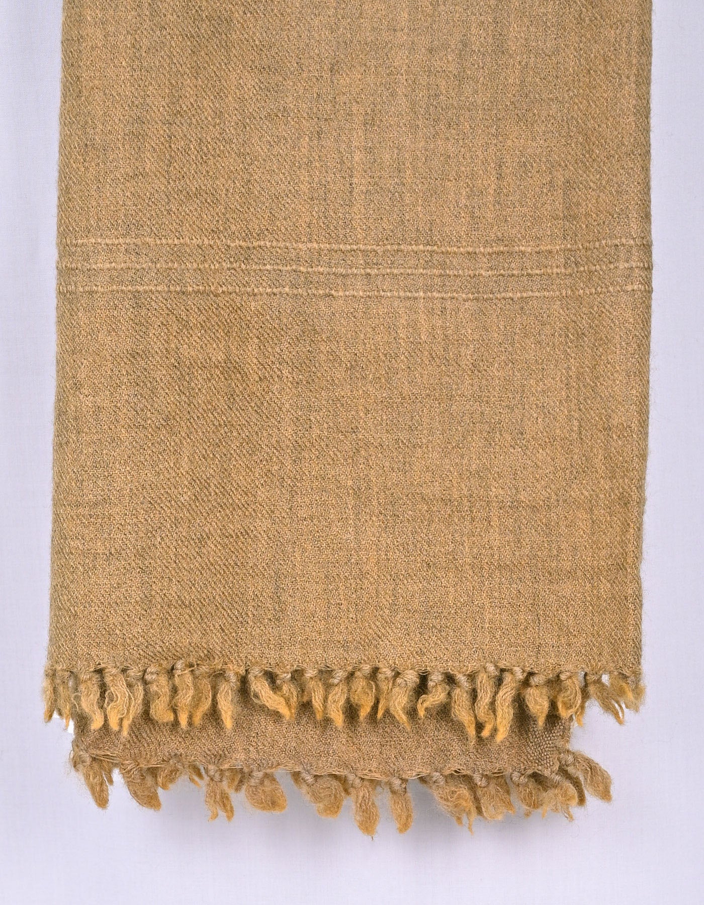 D Brown Plain 100% Wool Men Shawl