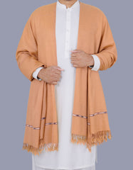 Khaki Plain 100% Wool Men Shawl