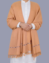 Khaki Plain 100% Wool Men Shawl