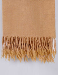 Camel Plain 100% Wool Men Shawl