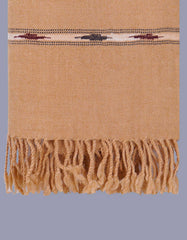 L Camel Plain 100% Wool Men Shawl