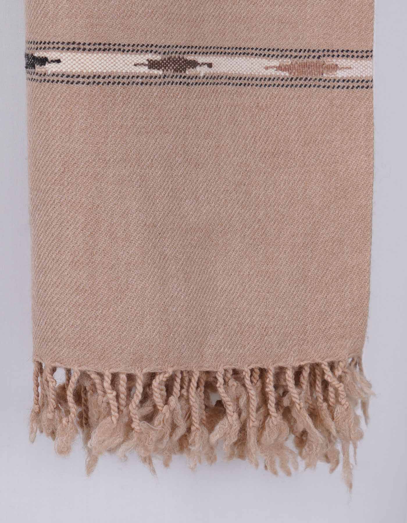 D Fawn Plain 100% Wool Men Shawl