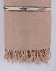 D Fawn Plain 100% Wool Men Shawl