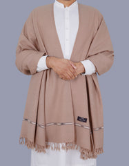 D Fawn Plain 100% Wool Men Shawl