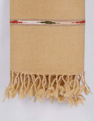 L Khaki Plain 100% Wool Men Shawl