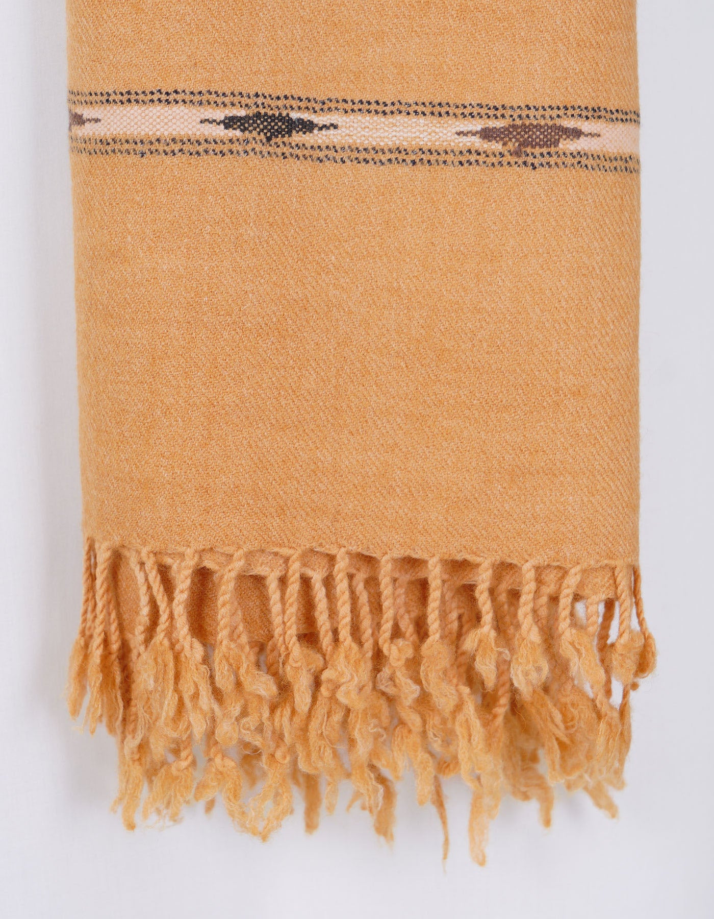 Khaki Plain 100% Wool Men Shawl