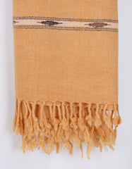 Khaki Plain 100% Wool Men Shawl