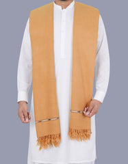 Khaki Plain 100% Wool Men Shawl