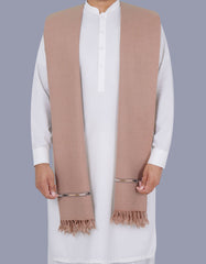 Camel Plain 100% Wool Men Shawl