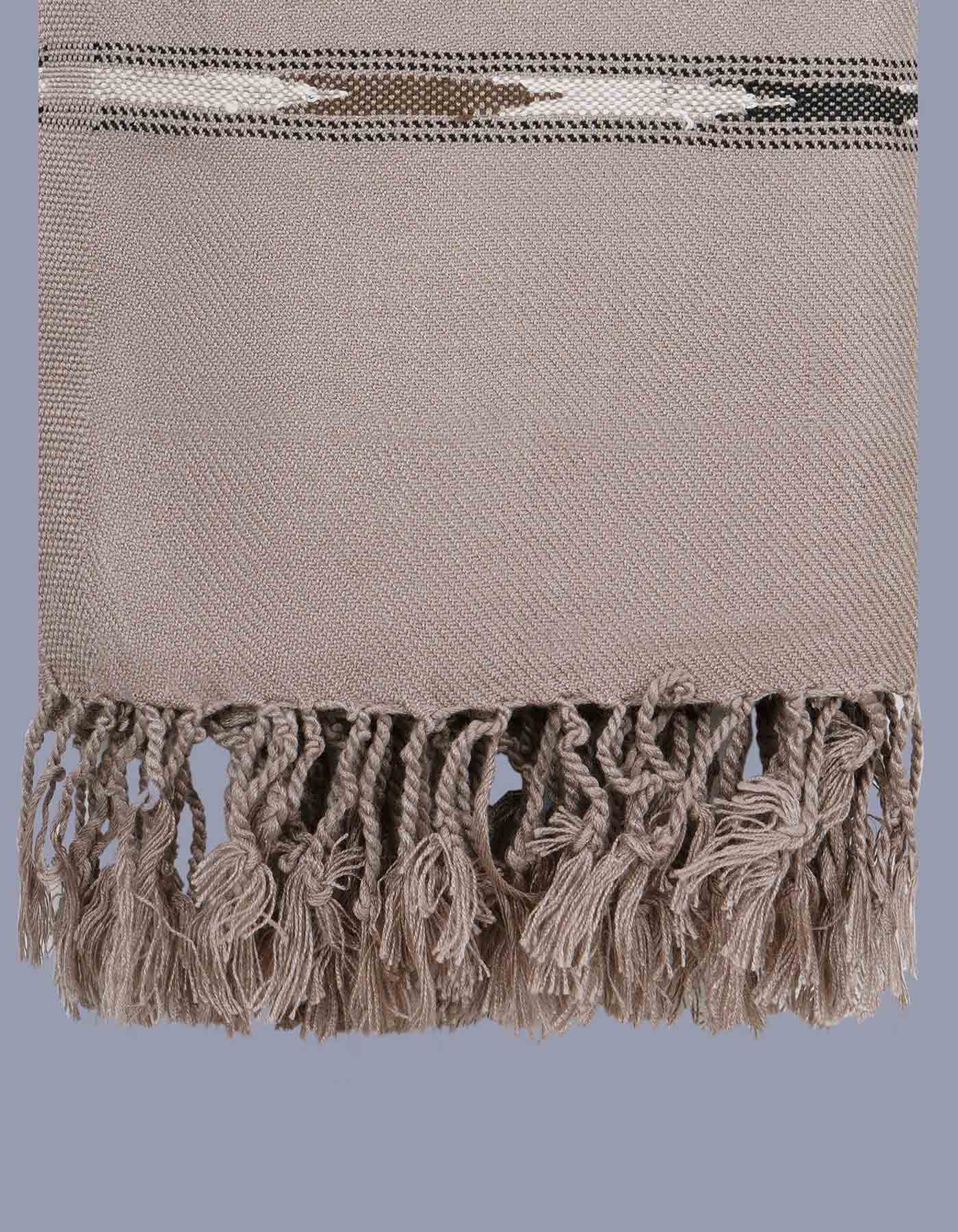 D Grey Plain Wool Blend Men Shawl