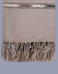 D Grey Plain Wool Blend Men Shawl
