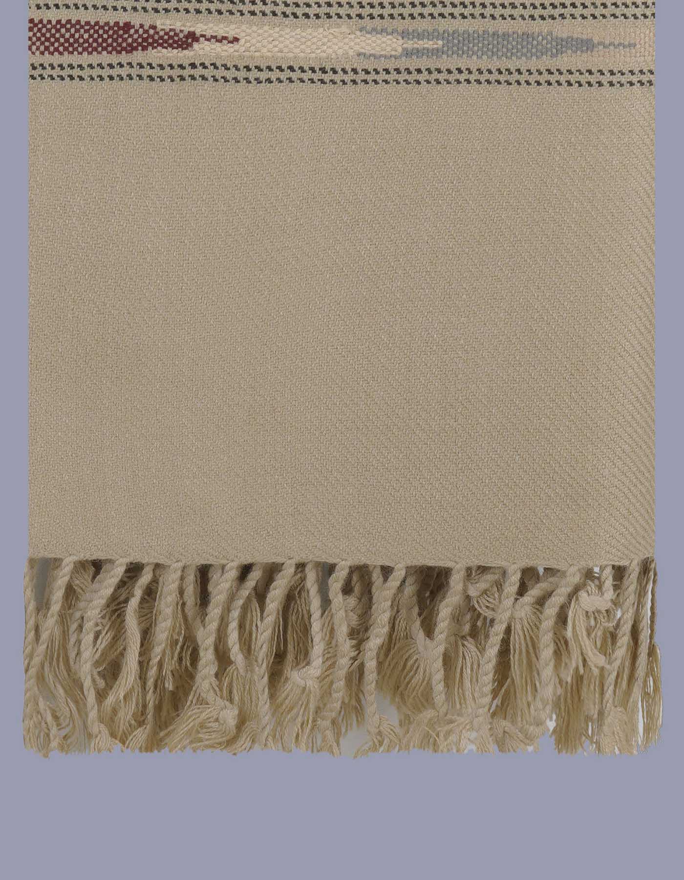 D Fawn Plain Wool Blend Men Shawl