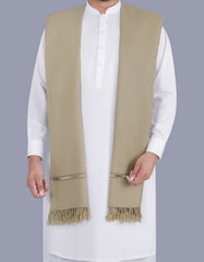 D Fawn Plain Wool Blend Men Shawl
