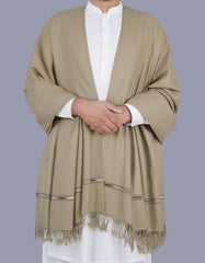 D Fawn Plain Wool Blend Men Shawl