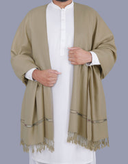 D Fawn Plain Wool Blend Men Shawl