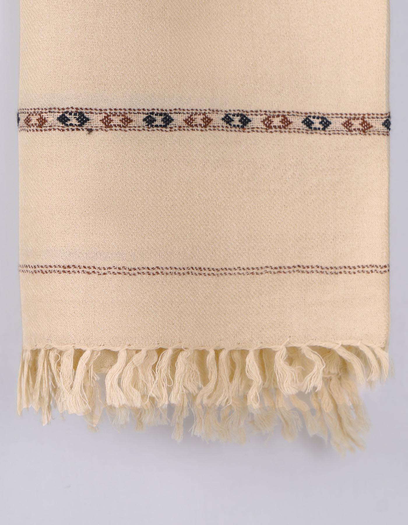 Fawn Plain 100% Wool Men Shawl