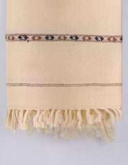 Fawn Plain 100% Wool Men Shawl
