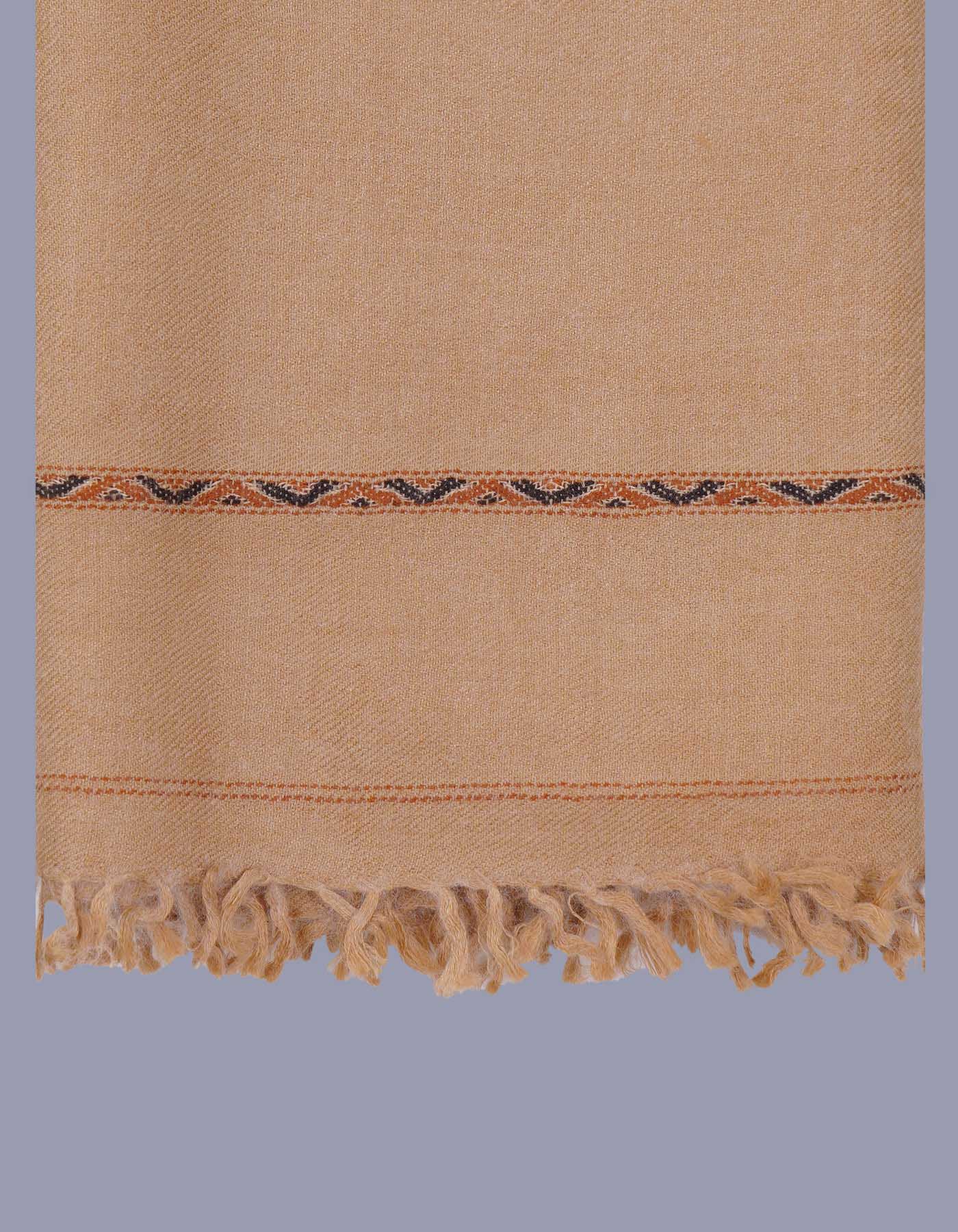 Camel Plain 100% Wool Men Shawl