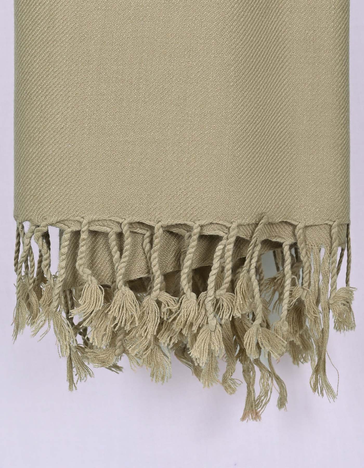L Green Plain Wool Blend Men Shawl
