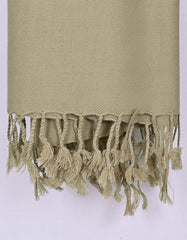 L Green Plain Wool Blend Men Shawl