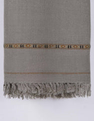 L Olive Plain Wool Blend Men Shawl