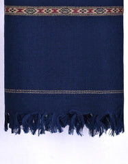 Navy Plain Wool Blend Men Shawl